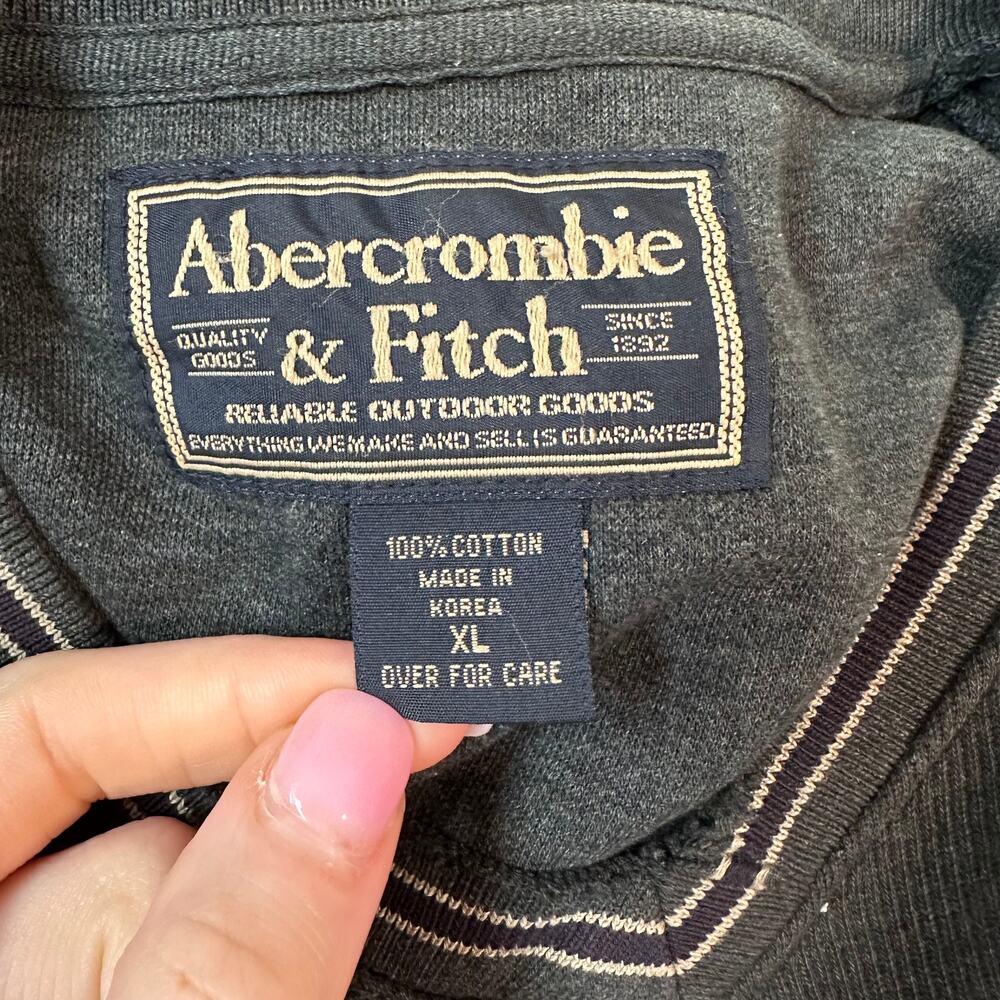 Vintage 90's Abercrombie & Fitch Men’s Sweater V Neck Long Sleeve Pullover - Picture 10 of 11